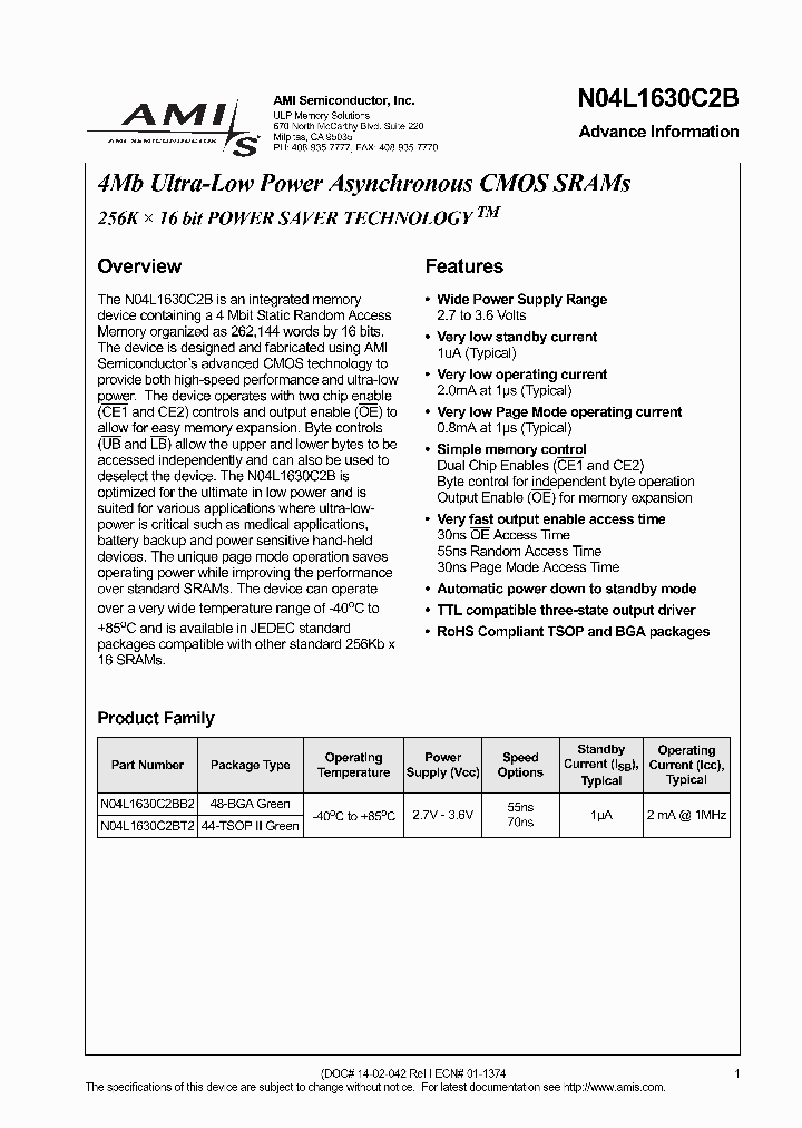 N04L1630C2BB2_6919079.PDF Datasheet