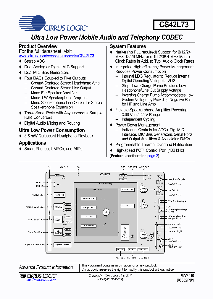 CS42L73-CRZR_6921325.PDF Datasheet