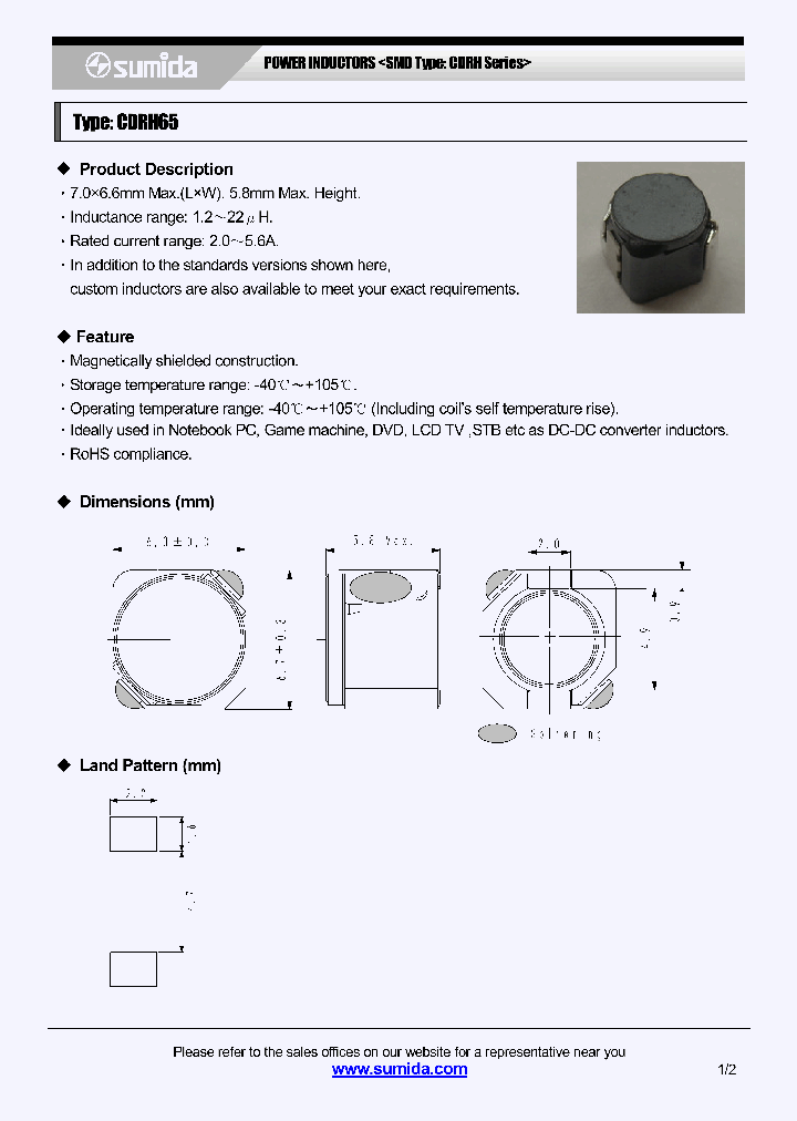 SUMIDACORP-CDRH65NP-5R1NB_6917238.PDF Datasheet