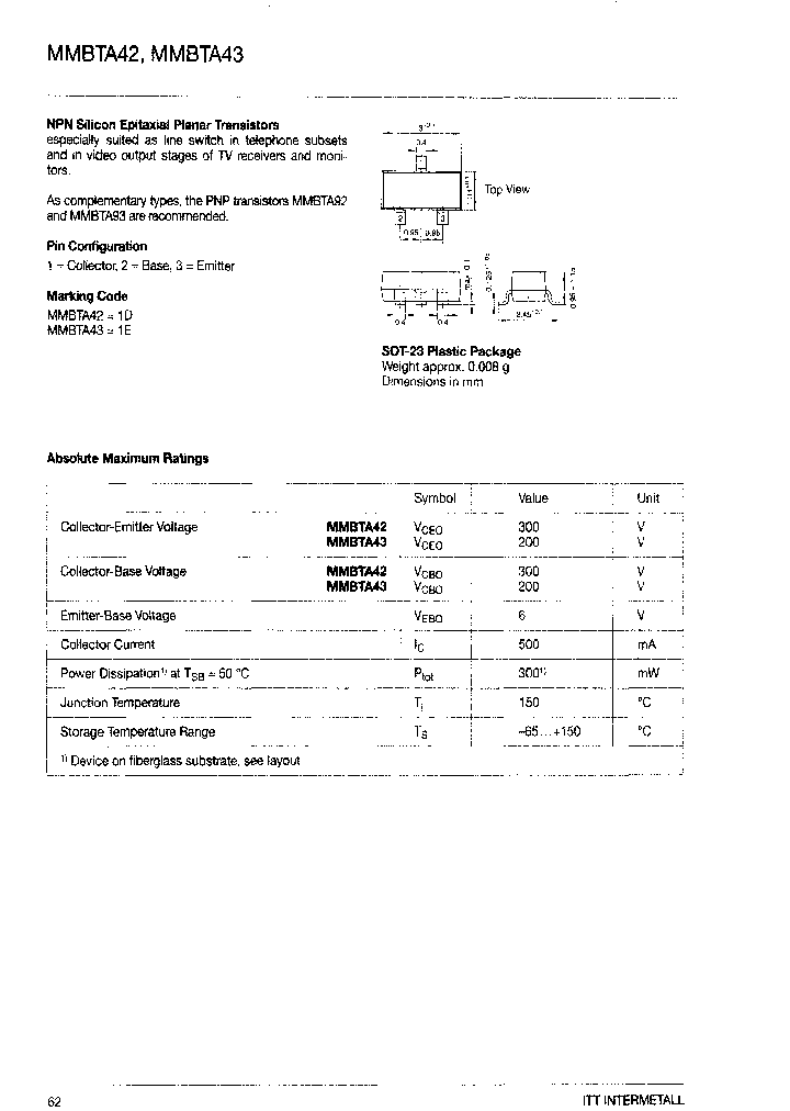 MMBTA43_6926076.PDF Datasheet