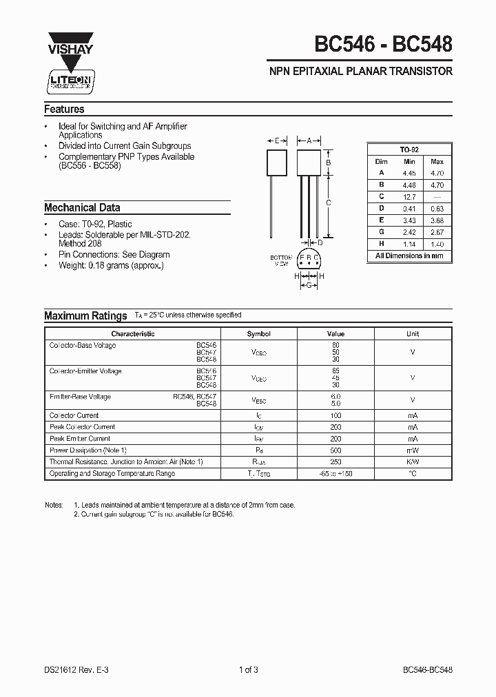 BC547C_6926677.PDF Datasheet