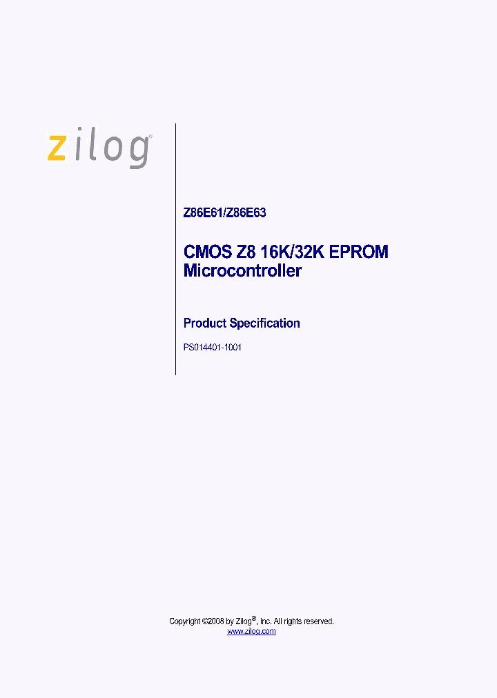 Z86E6116VSC_6926428.PDF Datasheet