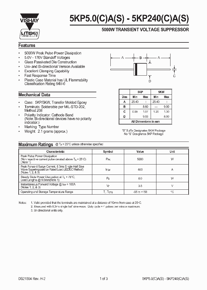 5KP64AS_6927926.PDF Datasheet