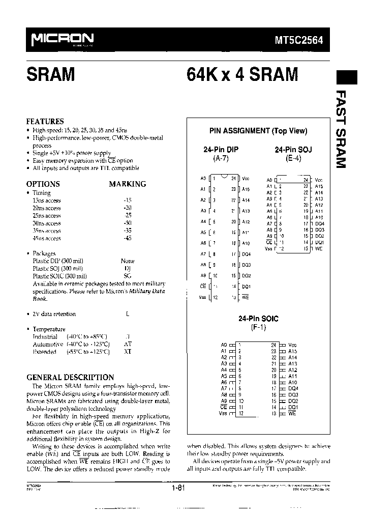 MT5C2564-45LIT_6927740.PDF Datasheet
