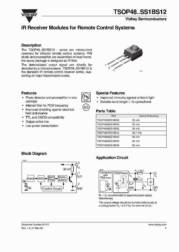 TSOP4840SS1BS12_6933202.PDF Datasheet