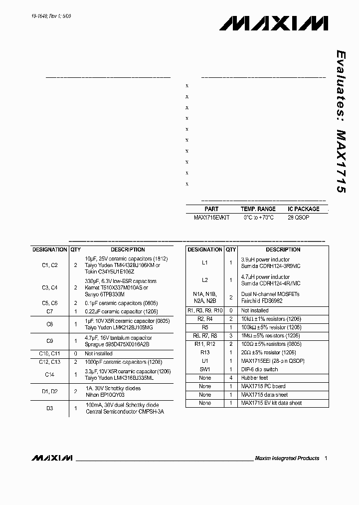 MAX1715EVKIT_6934947.PDF Datasheet