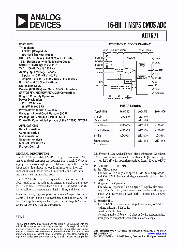 AD7671ACPZ_6935297.PDF Datasheet
