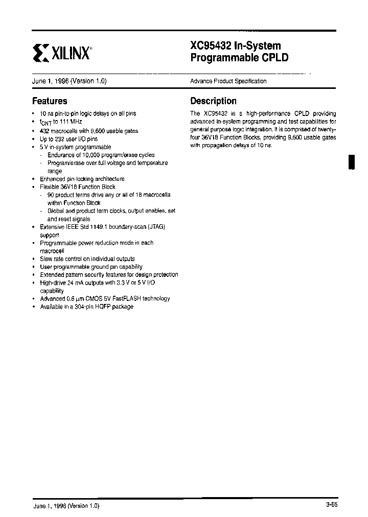 XC95432-10HQG304C_6937485.PDF Datasheet
