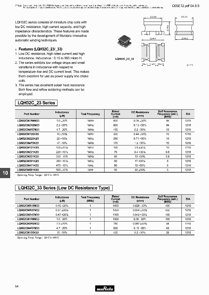MURATAMANUFACTURINGCOLTD-LQH32CN2R2M33_6940043.PDF Datasheet