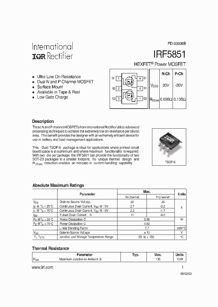 IRF5851_6939395.PDF Datasheet