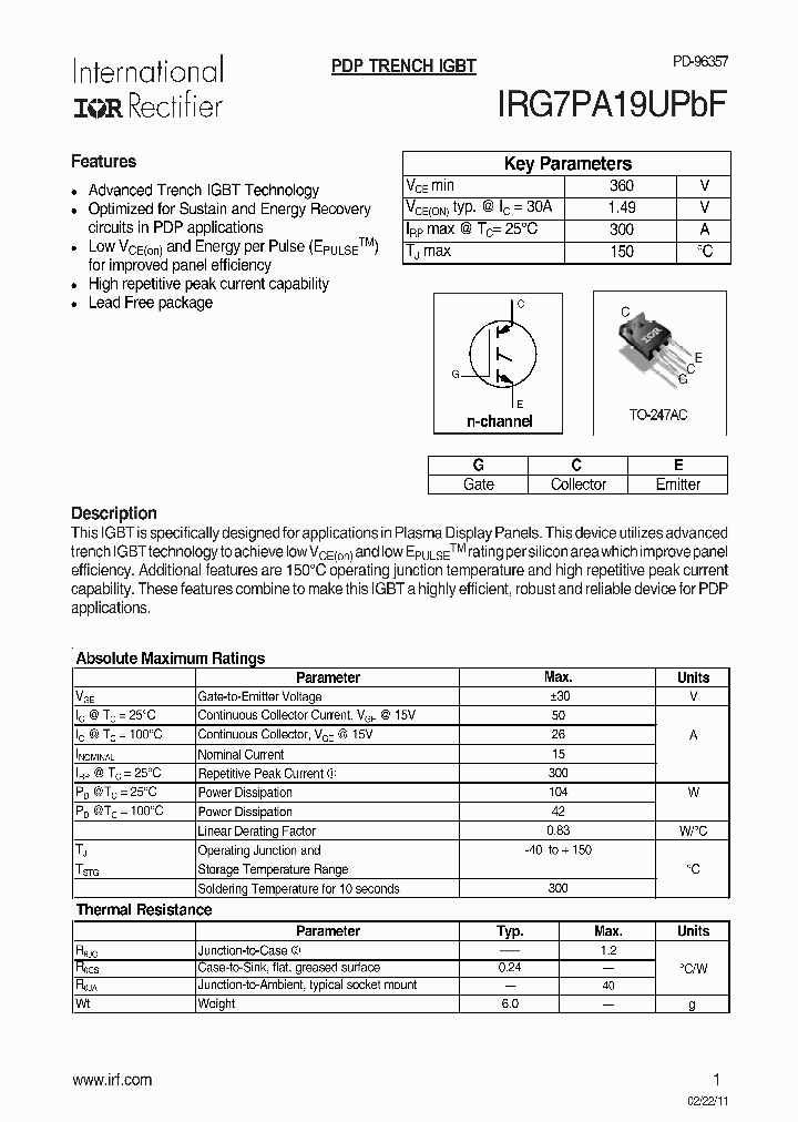 IRG7PA19UPBF_6942833.PDF Datasheet
