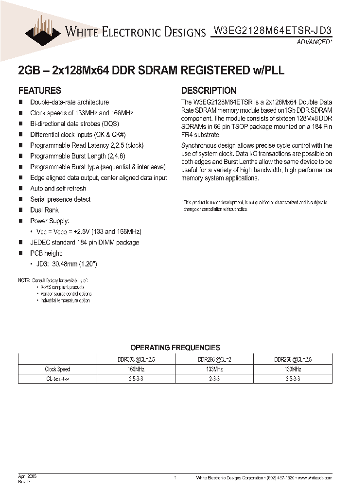 W3EG2128M64ETSR335JD3MG_6942054.PDF Datasheet