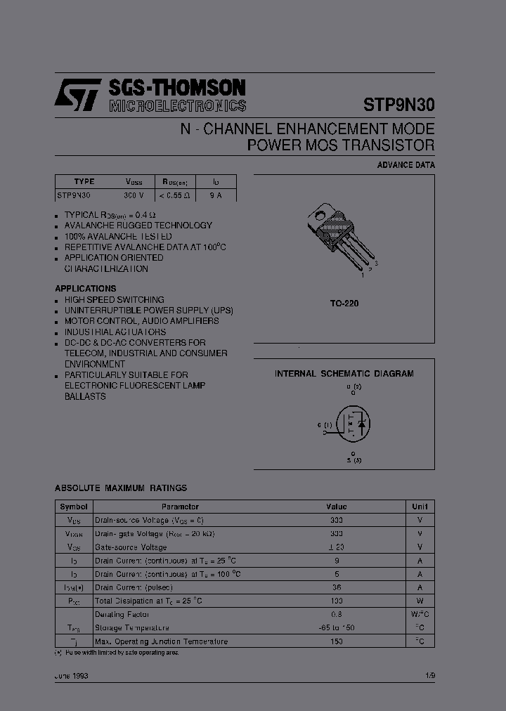 STP9N30_6944006.PDF Datasheet
