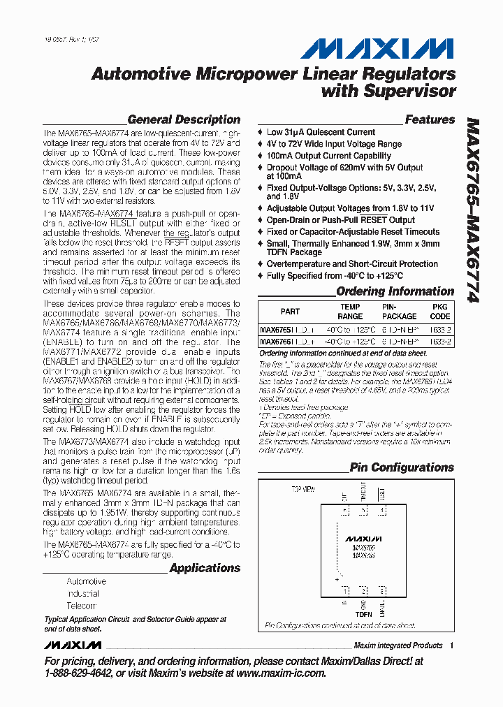 MAX6769TTMD4_6944325.PDF Datasheet
