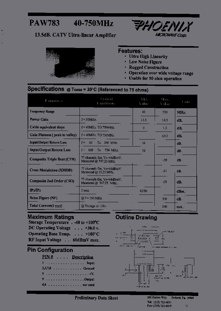PAW783_6948585.PDF Datasheet