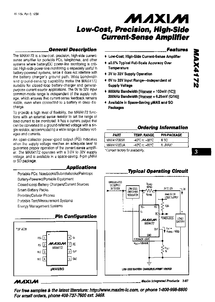 MAX4172ESA-T_6948671.PDF Datasheet