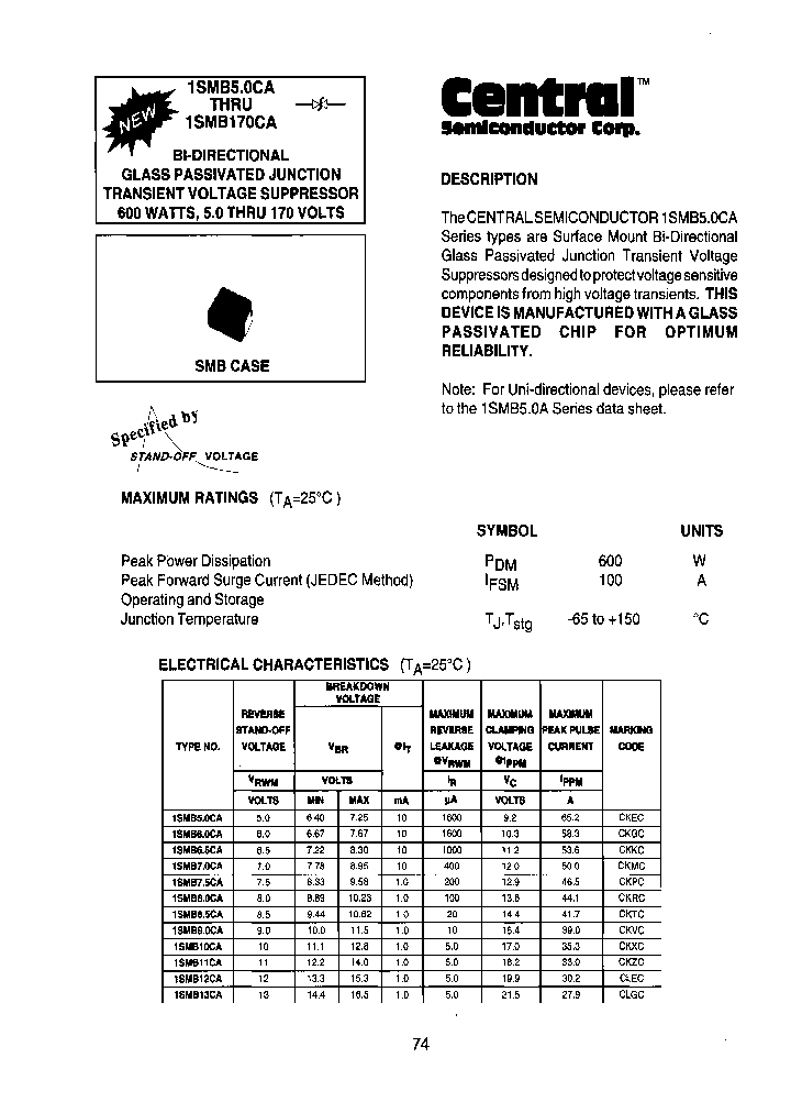 1SMB90CATR13LEADFREE_6948497.PDF Datasheet