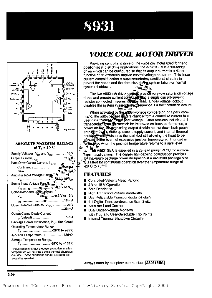 A8931SEA_6943337.PDF Datasheet