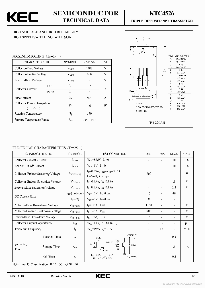 KTC4526_6962346.PDF Datasheet