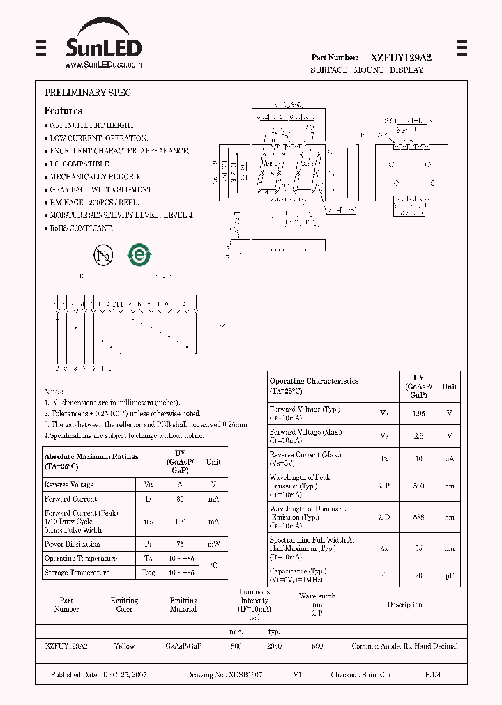 SUNLEDCOMPANYLTD-XZFUY129A2_6949341.PDF Datasheet