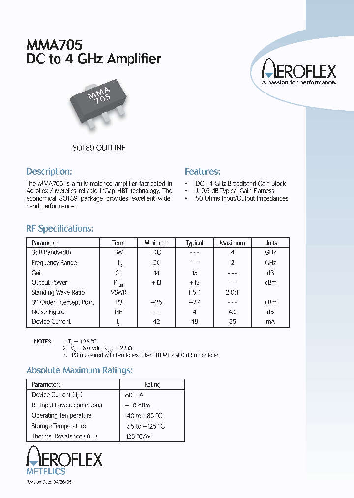 MMA705_6958425.PDF Datasheet