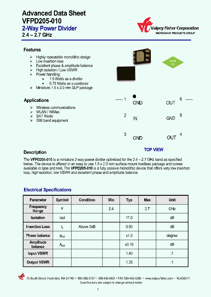 VALPEYFISHERCORP-VFPD205-010_6951297.PDF Datasheet