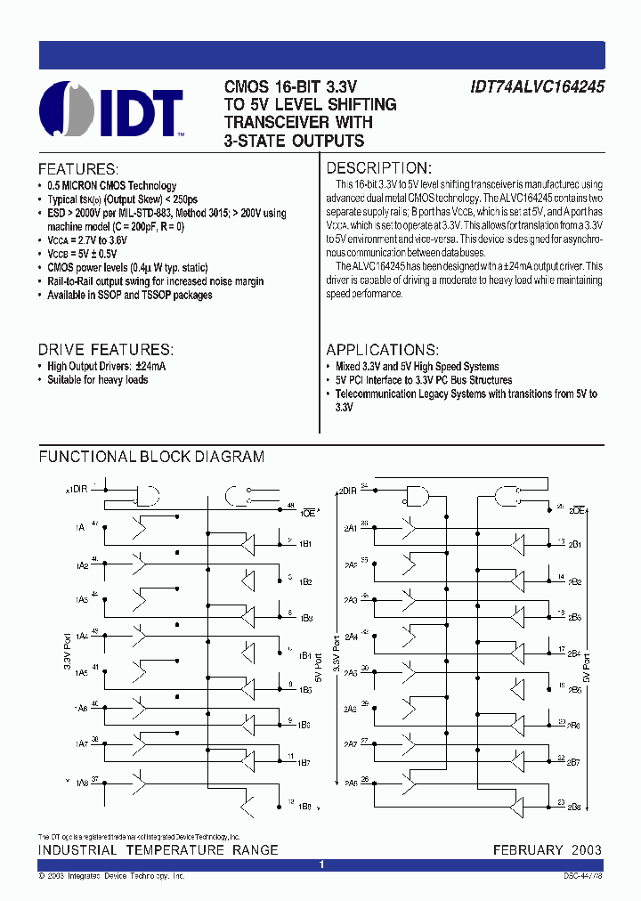 74ALVC164245PAG8_6951329.PDF Datasheet