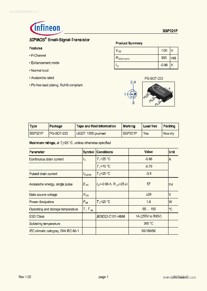 BSP321P_6962785.PDF Datasheet
