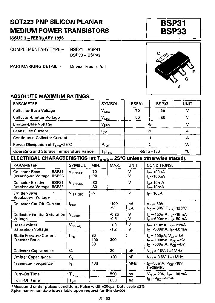 BSP33TA_6962805.PDF Datasheet