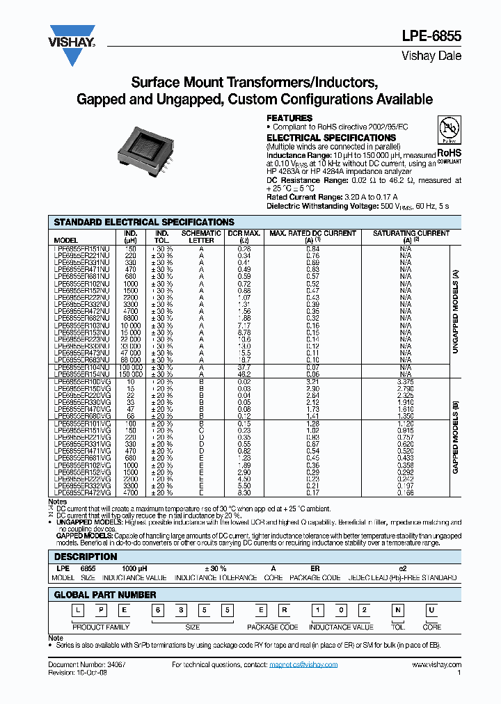 LPE6855SM330MG_6963268.PDF Datasheet