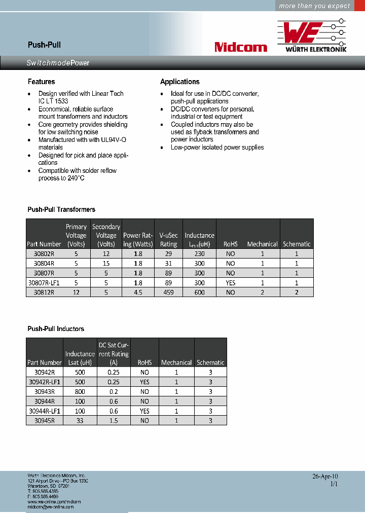 WURTHELEKTRONIKGMBHAMPCOKG-30804R_6961670.PDF Datasheet