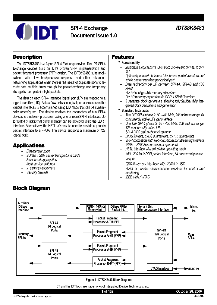 IDT88K8483BRI_6952036.PDF Datasheet