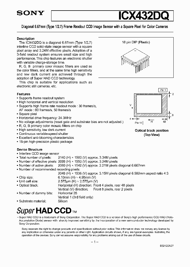 ICX432DQ_6964514.PDF Datasheet