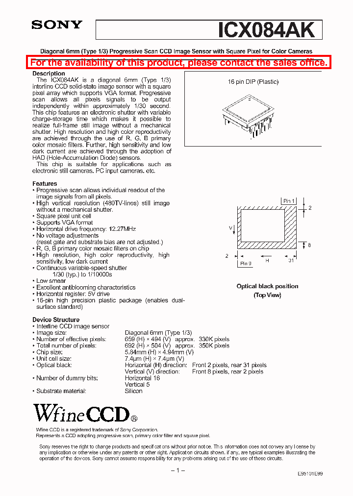 ICX084AK_6964600.PDF Datasheet