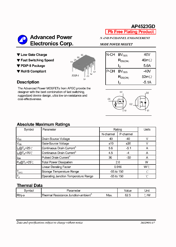 AP4523GD_6965318.PDF Datasheet