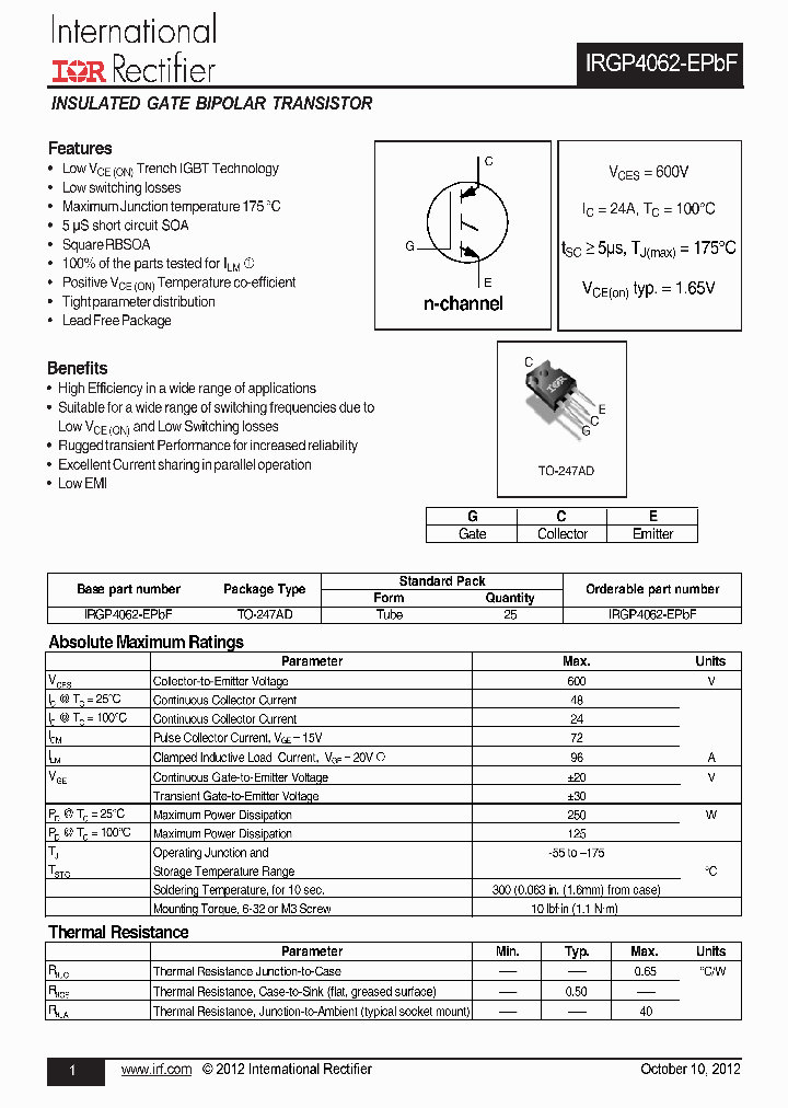 IRGP4062-EPBF_6966119.PDF Datasheet