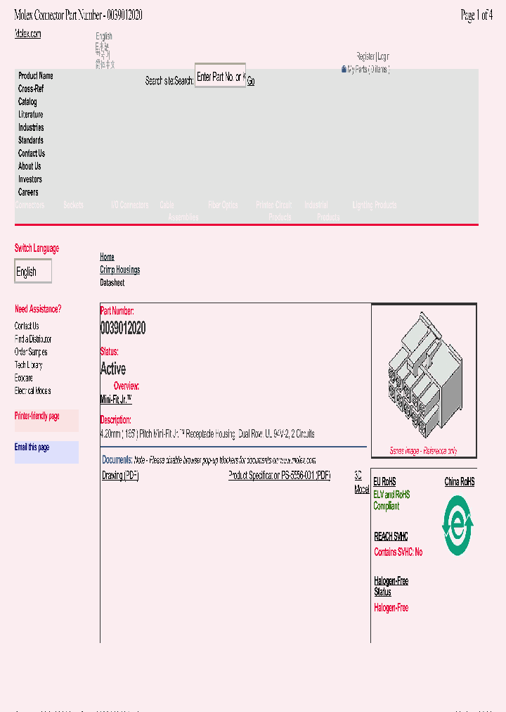 MOLEXINC-0039012020_6966774.PDF Datasheet