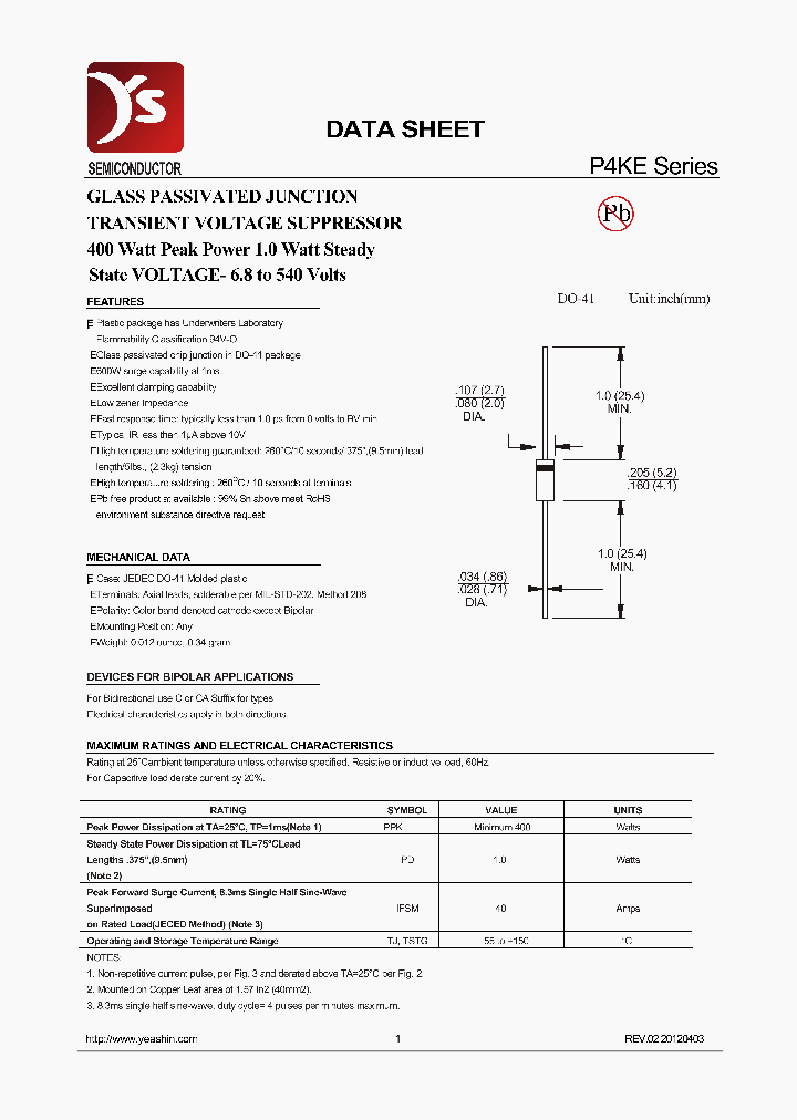 P4KE110C_6966825.PDF Datasheet