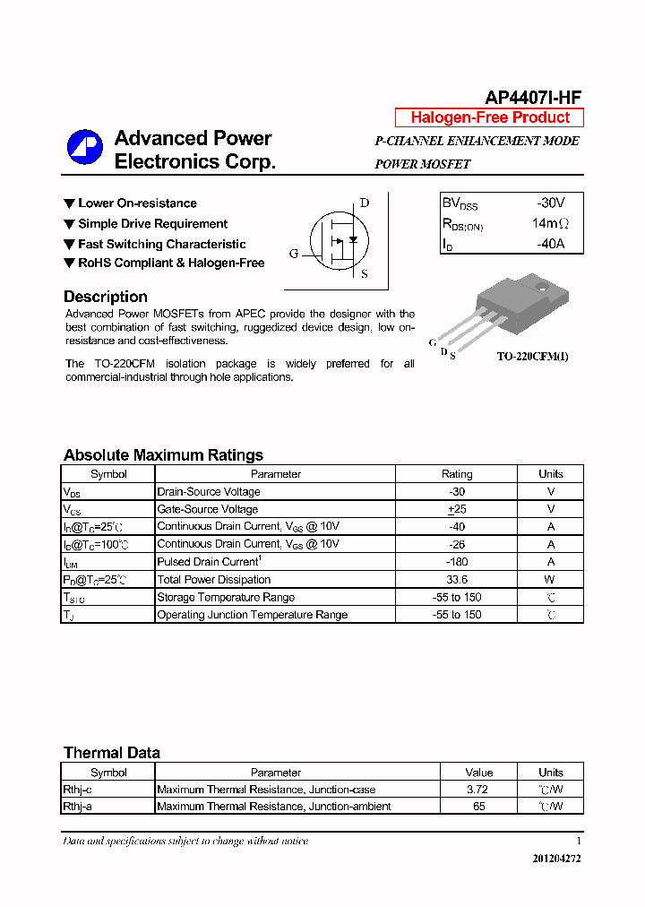 AP4407I-HF_6967512.PDF Datasheet
