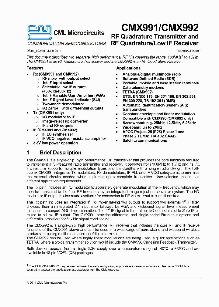 CMX991Q3_6967713.PDF Datasheet