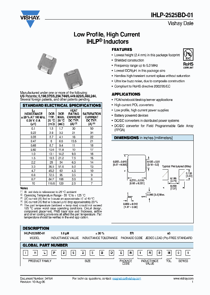 IHLP-2525BD-0109_6968414.PDF Datasheet