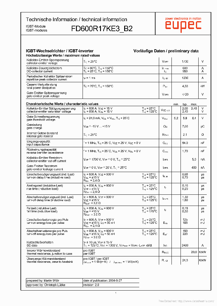 FD600R17KE3B2_6968482.PDF Datasheet