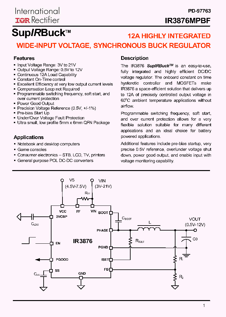 IR3876MPBF_6968675.PDF Datasheet