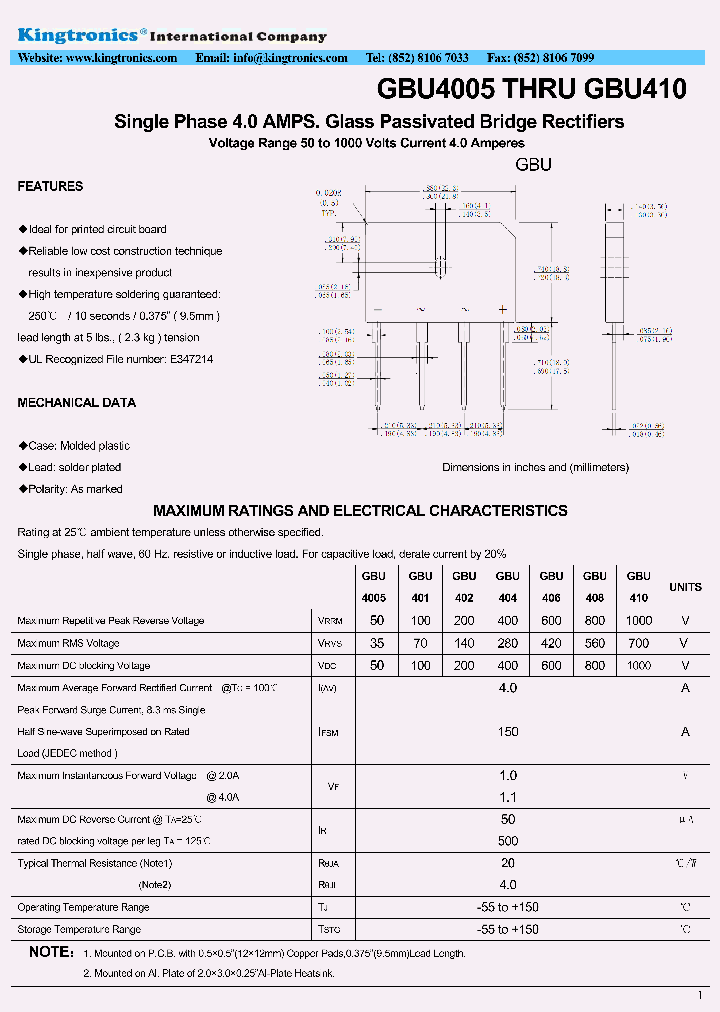 GBU4005_6969903.PDF Datasheet