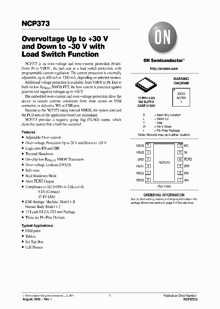 NCP373MU13TXG_6971395.PDF Datasheet