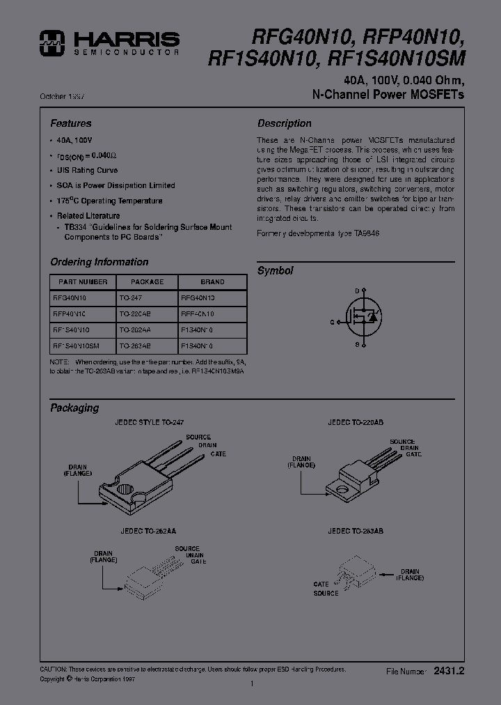 RFG40N10_6971207.PDF Datasheet