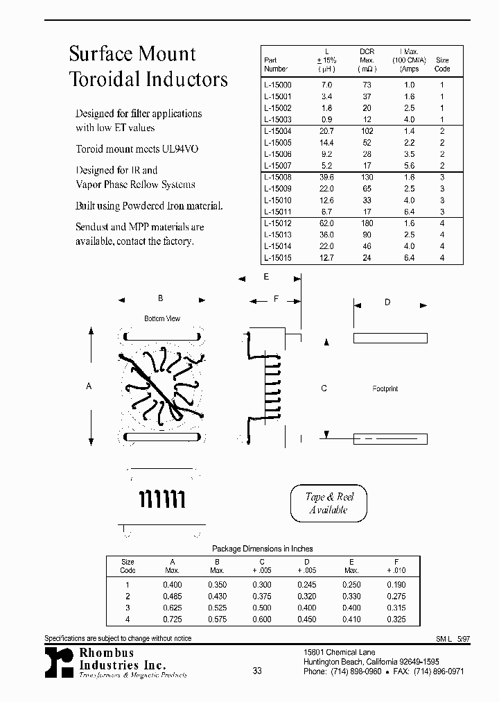 L-15000_6972070.PDF Datasheet