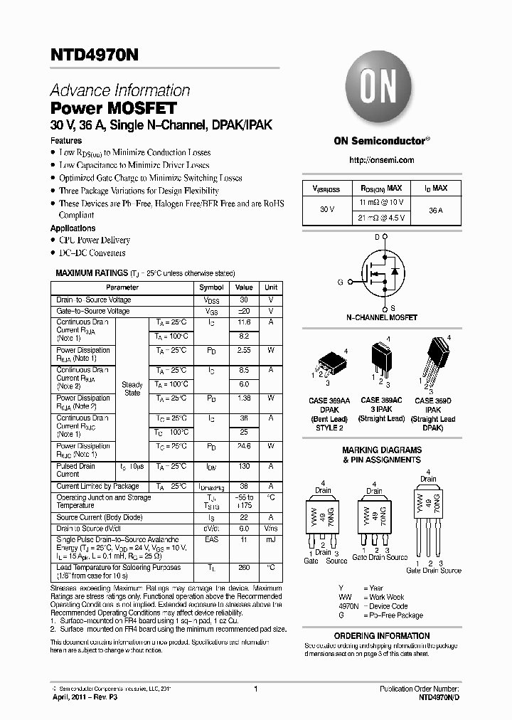 NTD4970N-1G_6972372.PDF Datasheet