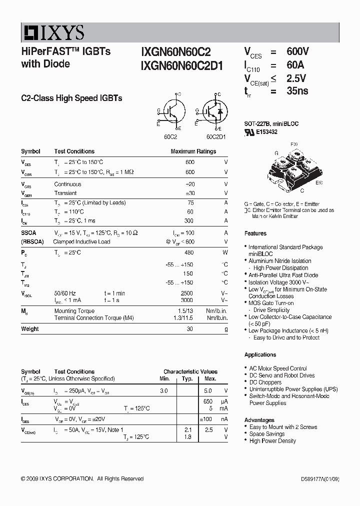 IXGN60N60C2_6974911.PDF Datasheet