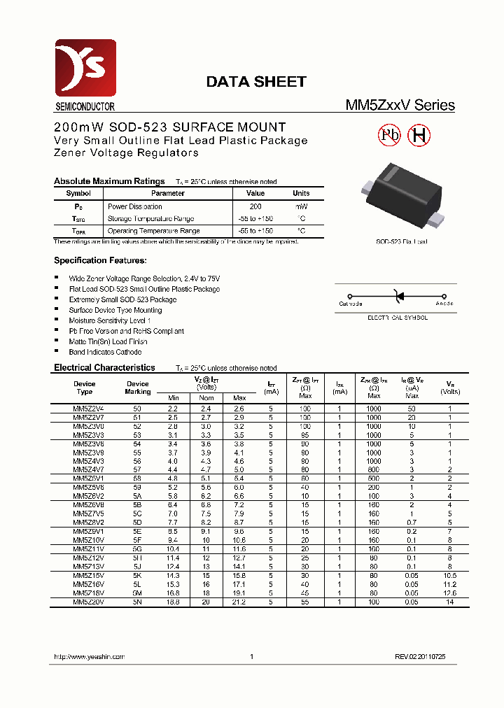 MM5Z10V_6974947.PDF Datasheet